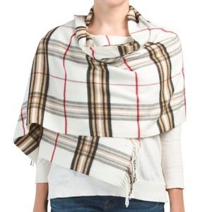 Classic Cashmink Plaid Blanket Scarf